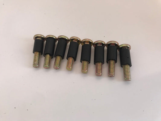 Yellow Zinc Phillips 1 1/4" 20 Machine Rubber/Screw Set (8 Screws + 12in Rubber) - Nick Nack's Full Frontal Attack
