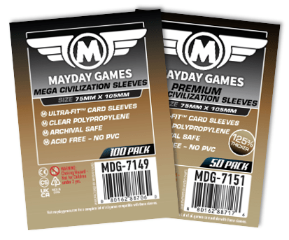 "Mega Civilization" Compatible Card Sleeves (75x105mm) - Nick Nack's Full Frontal Attack