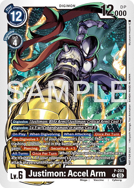 Justimon: Accel Arm (Store Tournament 2025 Vol.4 Participation Pack) (Digimon Promotion Cards) Near Mint - Nick Nack's Full Frontal Attack