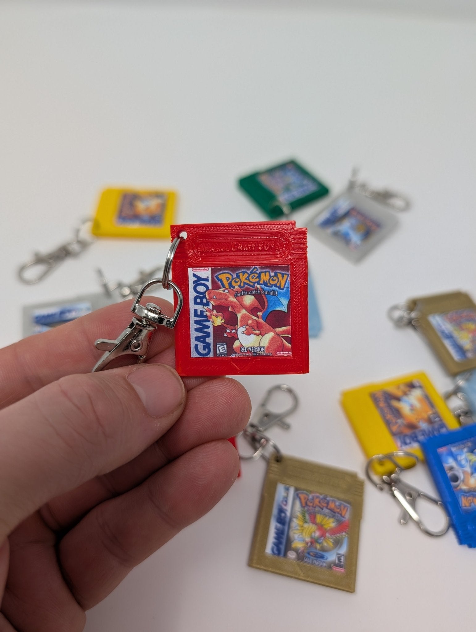 Pokemon Nintendo Game Cartridge Keychain - Nick Nack's Full Frontal Attack
