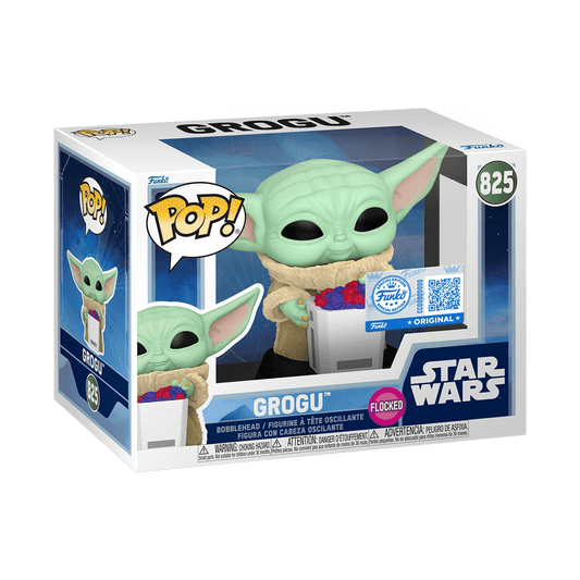 Grogu with Snack (Flocked) Pop! 825 - Nick Nack's Full Frontal Attack
