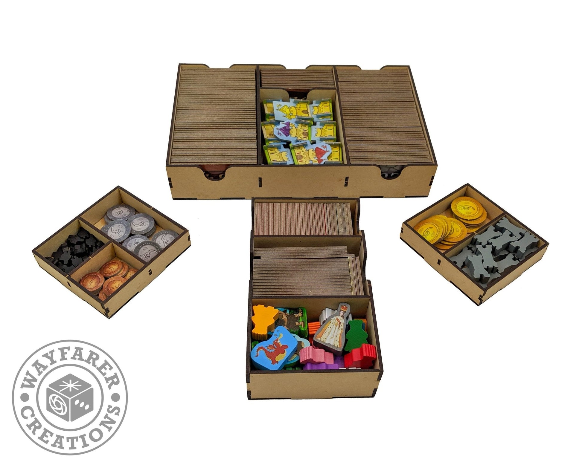 Queendomino Board Game Organizer Insert - Nick Nack's Full Frontal Attack