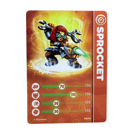 Sprocket (Series 1) (Stat Card) - Nick Nack's Full Frontal Attack
