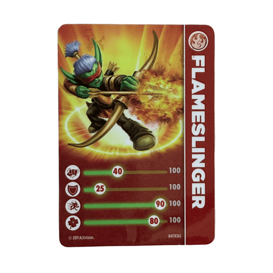 Flameslinger (Series 1) (Stat Card) - Nick Nack's Full Frontal Attack