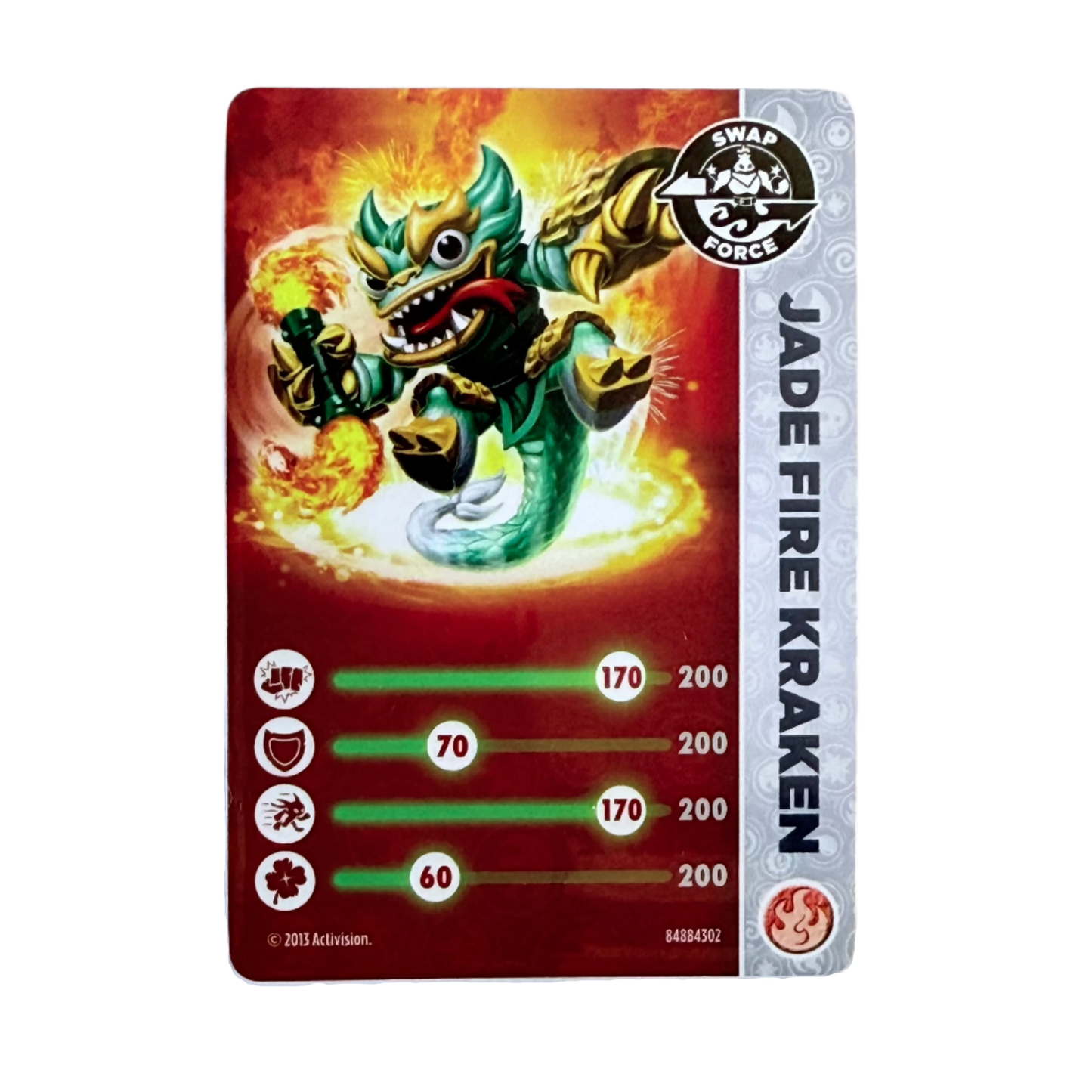 Fire Kraken (Jade) (Stat Card)