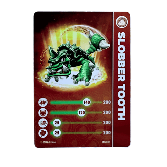 Slobber Tooth (Series 1) (Stat Card) - Nick Nack's Full Frontal Attack
