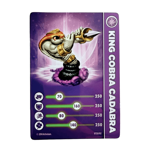 Cobra Cadabra (King) (Stat Card) - Nick Nack's Full Frontal Attack