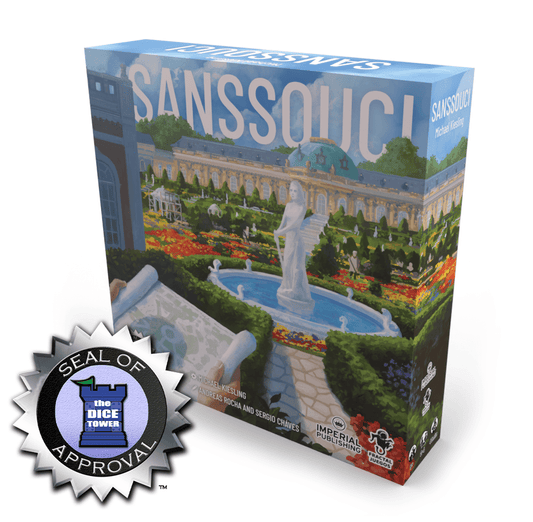 Sanssouci Board Game by Michael Keisling 2-4 Players (Imperial Publishing) - Nick Nack's Full Frontal Attack