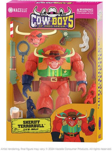 Wild West C.O.W. - Boys of Moo Mesa - Sheriff Terrorbull Action Figure - Nick Nack's Full Frontal Attack