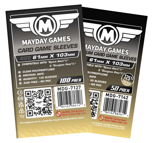 "Space Alert" Compatible Card Sleeves (61x103mm) Standard 7127 or Premium 7142 - Nick Nack's Full Frontal Attack