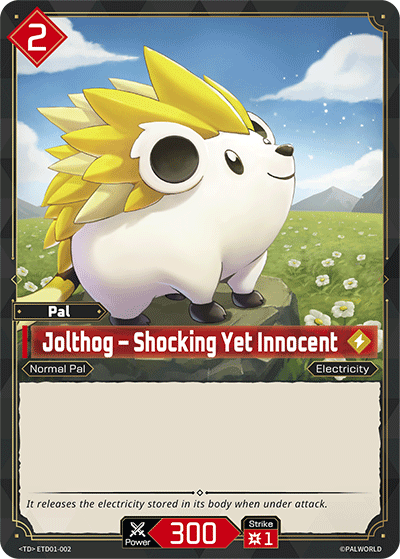 Jolthog – Shocking Yet Innocent [ETD01-002] (Dawn of Palpagos Red・Blue - TD) - Nick Nack's Full Frontal Attack
