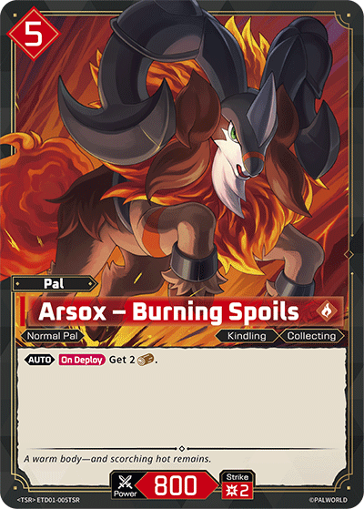Arsox – Burning Spoils [ETD01-005TSR] (Dawn of Palpagos Red・Blue - TSR)