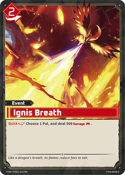Ignis Breath [ETD01-011TSR] (Dawn of Palpagos Red・Blue - TSR) - Nick Nack's Full Frontal Attack