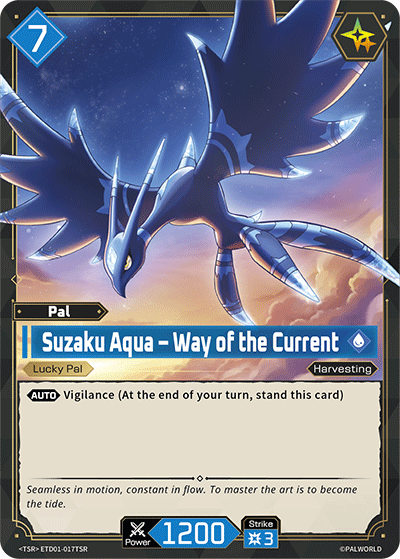 Suzaku Aqua – Way of the Current [ETD01-017TSR] (Dawn of Palpagos Red・Blue - TSR) - Nick Nack's Full Frontal Attack