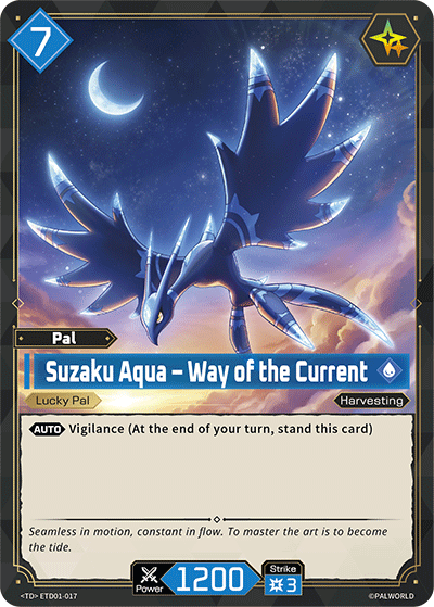 Suzaku Aqua – Way of the Current [ETD01-017] (Dawn of Palpagos Red・Blue - TD)