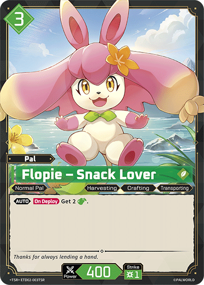 Flopie – Snack Lover [ETD02-003TSR] (Dawn of Palpagos Green・Purple - TSR)