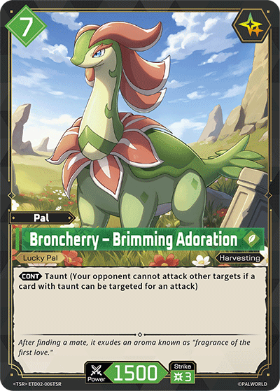Broncherry – Brimming Adoration [ETD02-006TSR] (Dawn of Palpagos Green・Purple - TSR) - Nick Nack's Full Frontal Attack