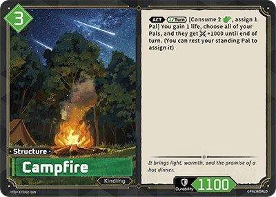 Campfire [ETD02-009] (Dawn of Palpagos Green・Purple - TD) - Nick Nack's Full Frontal Attack
