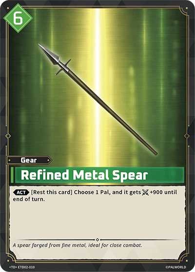 Refined Metal Spear [ETD02-010] (Dawn of Palpagos Green・Purple - TD) - Nick Nack's Full Frontal Attack