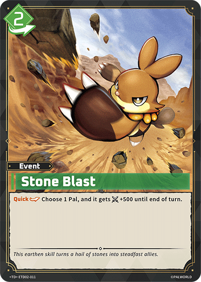 Stone Blast [ETD02-011] (Dawn of Palpagos Green・Purple - TD) - Nick Nack's Full Frontal Attack