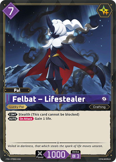 Felbat – Lifestealer [ETD02-018] (Dawn of Palpagos Green・Purple - TD) - Nick Nack's Full Frontal Attack