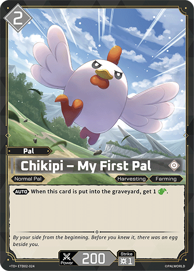 Chikipi – My First Pal [ETD02-024] (Dawn of Palpagos Green・Purple - TD) - Nick Nack's Full Frontal Attack
