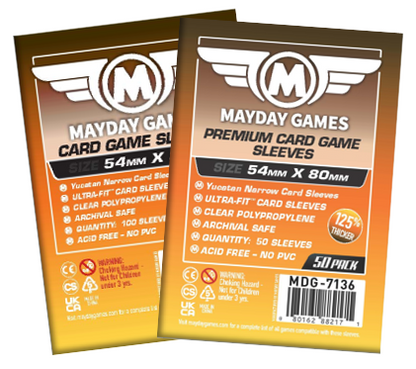 "Yucatan" Compatible Narrow Card Sleeves (54x80mm) Standard 7109 or Premium 7136