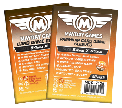 "Yucatan" Compatible Narrow Card Sleeves (54x80mm) Standard 7109 or Premium 7136 - Nick Nack's Full Frontal Attack