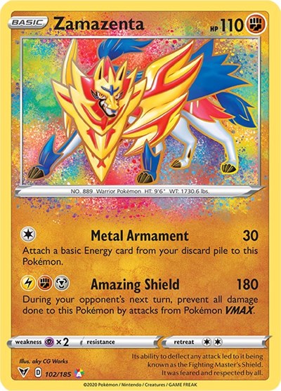 Zamazenta (SWSH04: Vivid Voltage) Near Mint Holofoil