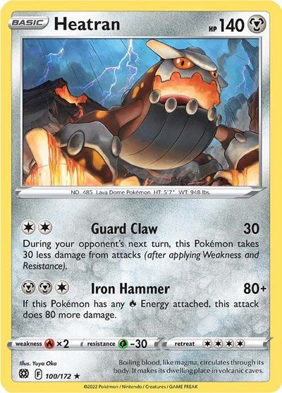 Heatran (SWSH09: Brilliant Stars) Near Mint - Nick Nack's Full Frontal Attack