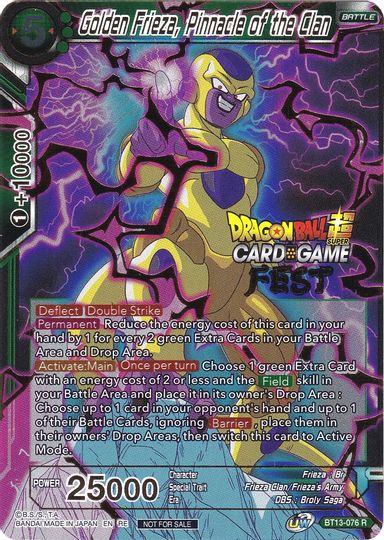 Golden Frieza, Pinnacle of the Clan (Card Game Fest 2022) (BT13-076) [Tarjetas de promoción del torneo] 