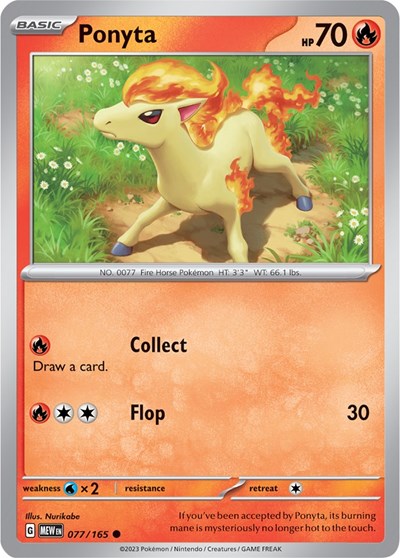 Ponyta (Scarlet and Violet: 151) Near Mint Reverse Holofoil