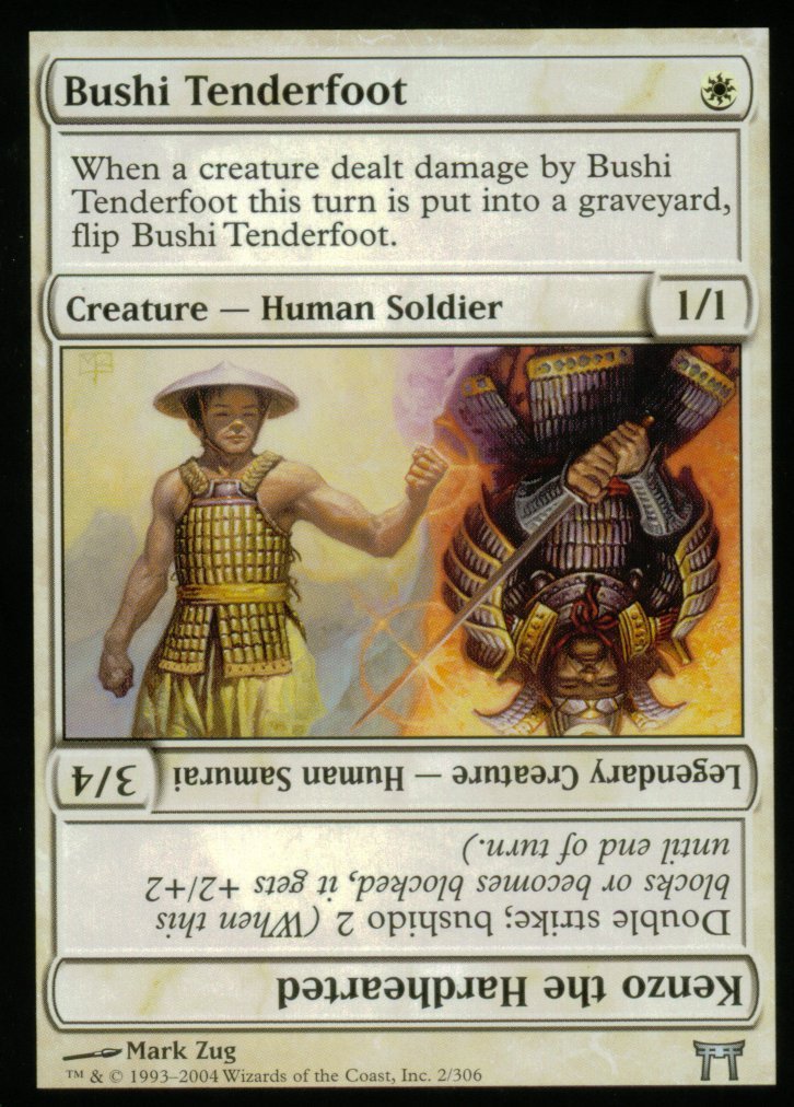 Bushi Tenderfoot (Champions of Kamigawa) Light Play Foil - Nick Nack's Full Frontal Attack