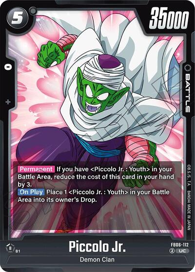 Piccolo Jr. FB06 - 112 (Rivals Clash) Near Mint - Nick Nack's Full Frontal Attack