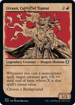 Livaan, Cultist of Tiamat (Showcase) (Commander Legends: Battle for Baldur's Gate) Near Mint - Nick Nack's Full Frontal Attack