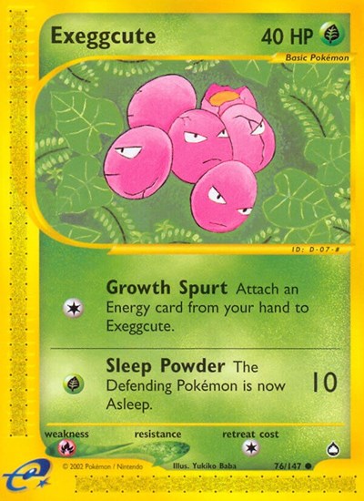 Exeggcute (76) (Aquapolis) Damaged / Poor