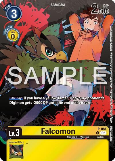 Falcomon P - 081 (Official Tournament Pack Vol.13) (Digimon Promotion Cards) Near Mint Foil - Nick Nack's Full Frontal Attack