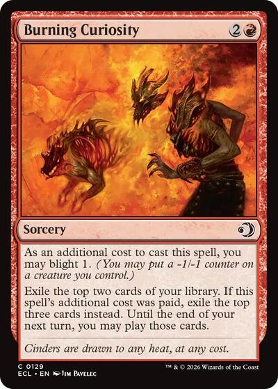 Burning Curiosity (Lorwyn Eclipsed) Near Mint - Nick Nack's Full Frontal Attack