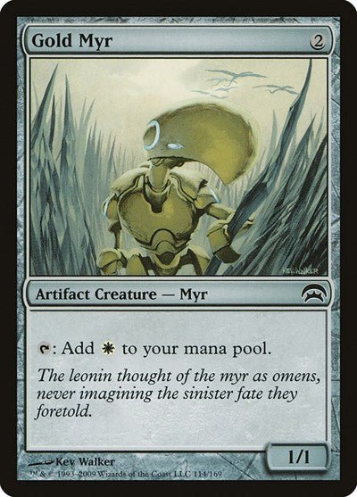 Gold Myr (Planechase) Near Mint - Nick Nack's Full Frontal Attack
