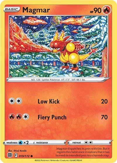 Magmar (SWSH09: Brilliant Stars) Near Mint - Nick Nack's Full Frontal Attack