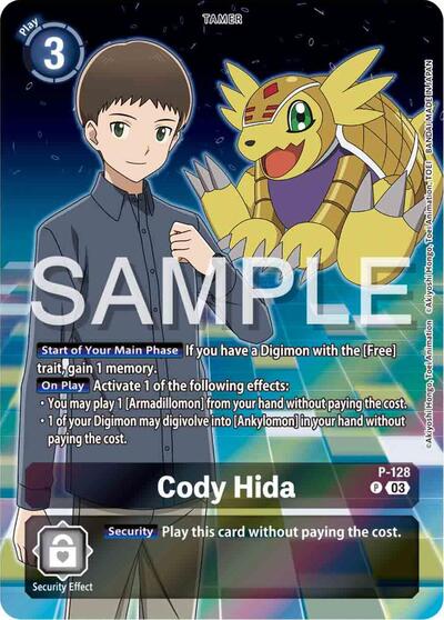 Cody Hida P - 128 (Digimon Adventure 02: The Beginning Set) (Digimon Promotion Cards) Near Mint Foil - Nick Nack's Full Frontal Attack