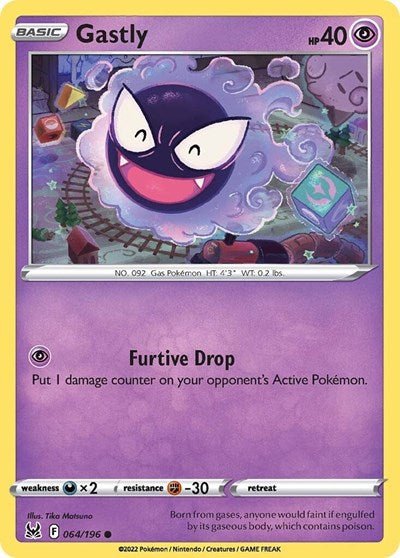 Gastly (SWSH11: Lost Origin) Near Mint - Nick Nack's Full Frontal Attack