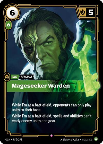 Mageseeker Warden (Origins) Near Mint Foil - Nick Nack's Full Frontal Attack