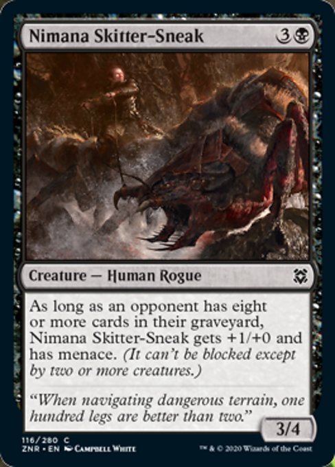 Nimana Skitter - Sneak (Zendikar Rising) Near Mint - Nick Nack's Full Frontal Attack