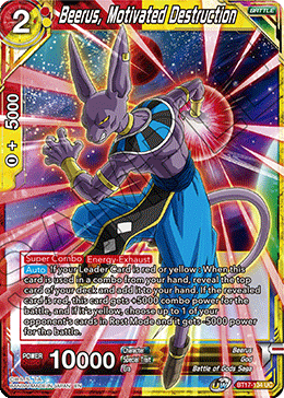 Beerus, Destruction Motivée (BT17-134) [Ultimate Squad] 