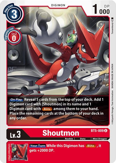 Shoutmon (Battle of Omni) Near Mint