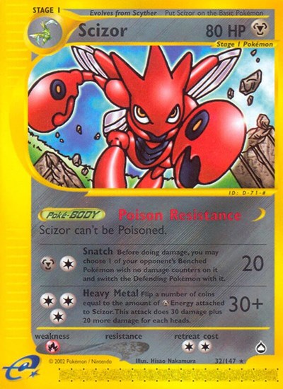 Scizor (Aquapolis) Light Play