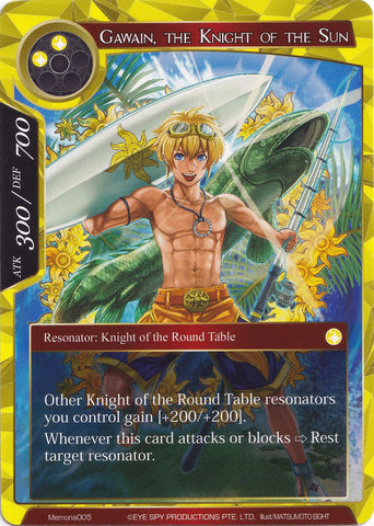 Gawain, the Knight of the Sun (Memoria005) [Alice Origin Memoria Cards]