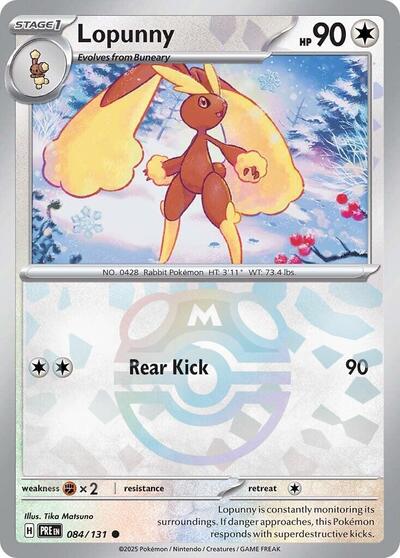Lopunny (Master Ball Pattern) (SV: Prismatic Evolutions) Near Mint Holofoil