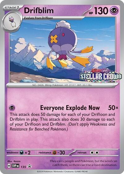 Drifblim - SVP135 (Staff) (SV: Scarlet & Violet Promo Cards) Near Mint Holofoil